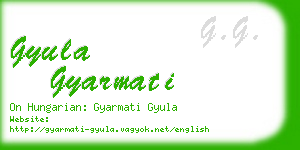 gyula gyarmati business card